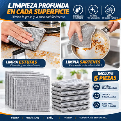 Paños de alambre 5pcs